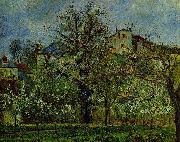 Camille Pissarro Obstgarten mit bluhenden Baumen oil painting reproduction
